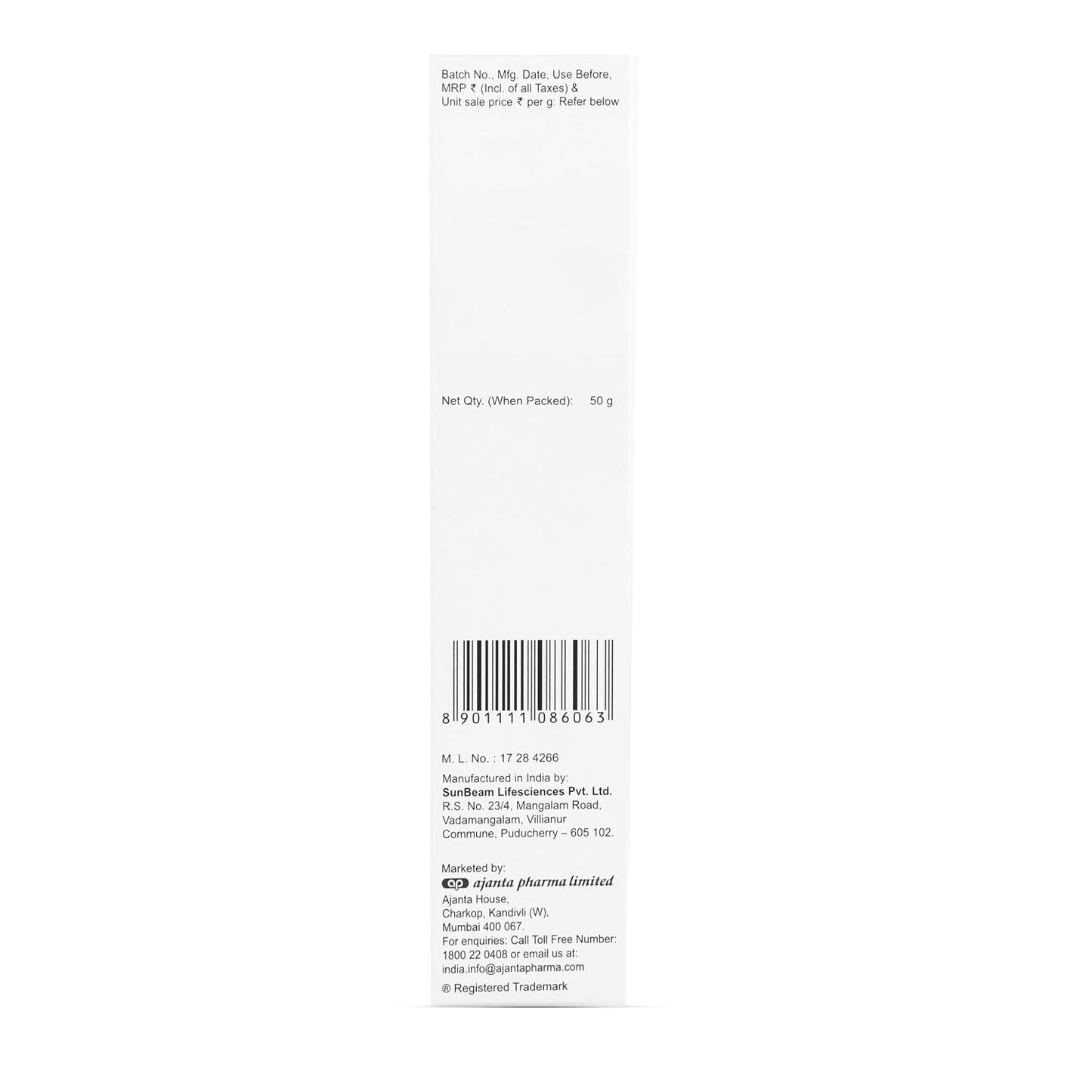 BanRay Sunscreen Gel SPF 50+ PA+++ 50g
