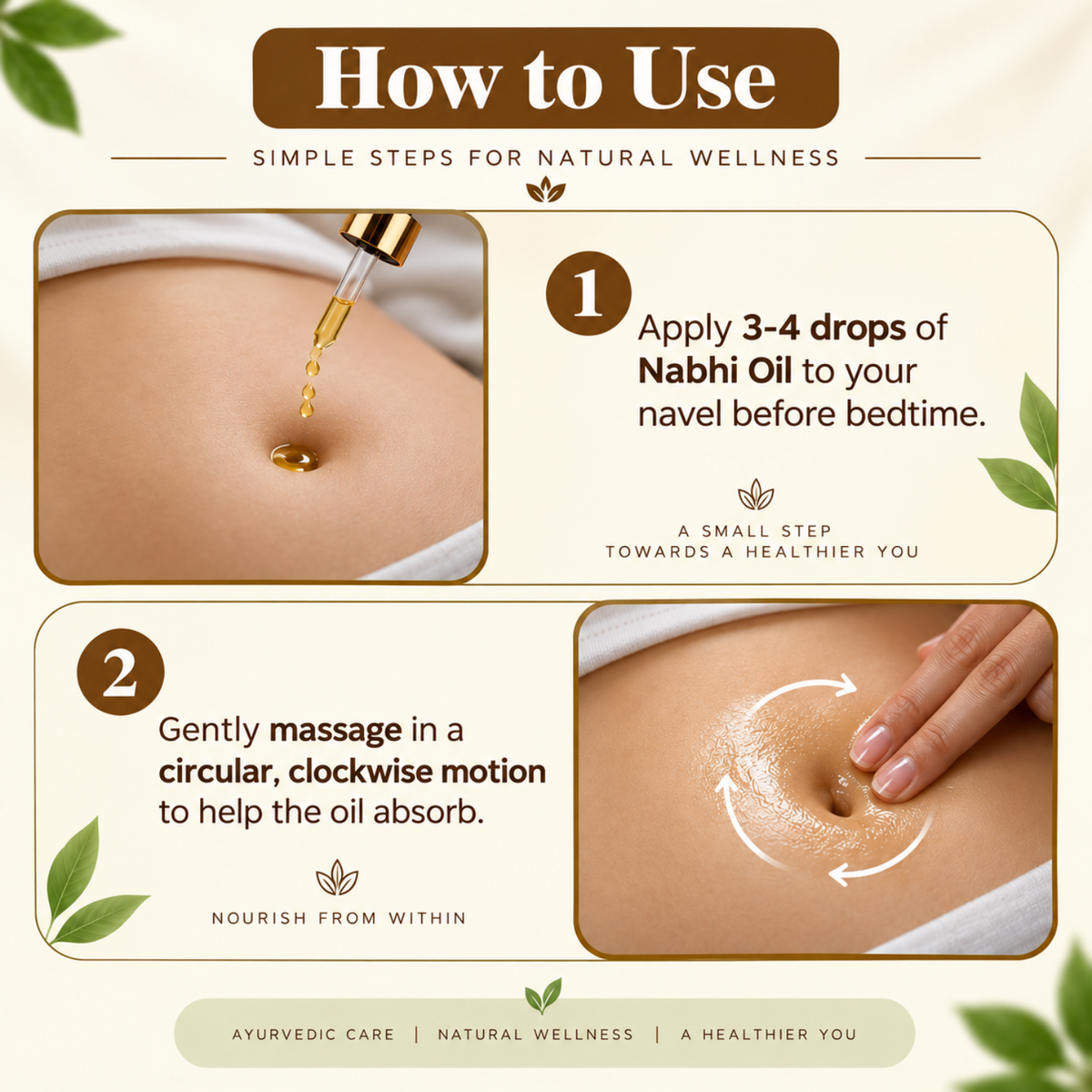Nabhi Oil for Weight Management & Body Detox 30ml | Ayurvedic Herbal Belly Button Oil | Supports Digestive Wellness, Metabolism Balance, Relaxation & Daily Self-Care for Men & Women, 30 ML