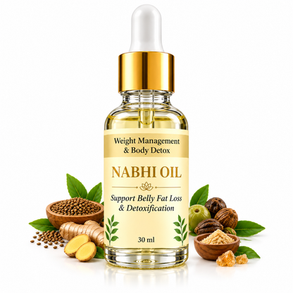 Nabhi Oil for Weight Management & Body Detox 30ml | Ayurvedic Herbal Belly Button Oil | Supports Digestive Wellness, Metabolism Balance, Relaxation & Daily Self-Care for Men & Women, 30 ML