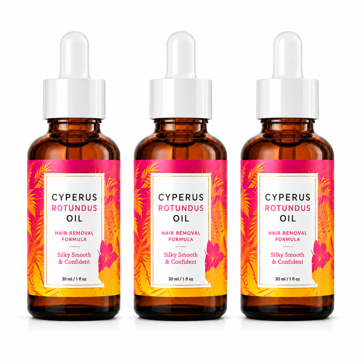 Cyperus Rotundus Hair Removal Oil, Botanical Oil For Hair Removal Spray & Smooth Skin Feel, Hair Reduction Oil for Face, Arms, Legs & Body, For Men & Women 30ml