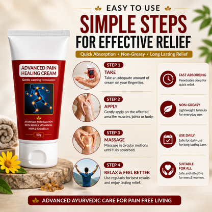 Japanese Advanced Joint & Muscle Pain Relief Healing Cream Natural Pain Relief Cream for Muscles & Joints, Fast Comfort for Back Pain, Knee Pain, Neck, Shoulders & Sprains, Enriched with Arnica, MSM, Boswellia & Vitamin B6 50g