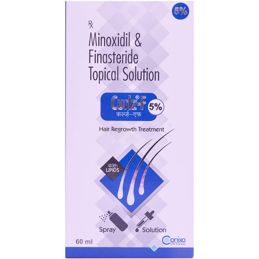 Curlz-F 5% Solution with Minoxidil and Finasteride 60ml