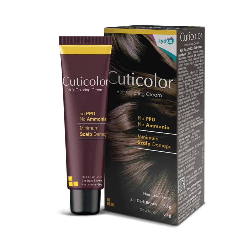 Cuticolor Hair Coloring Cream – Dark Brown 3.0 120g