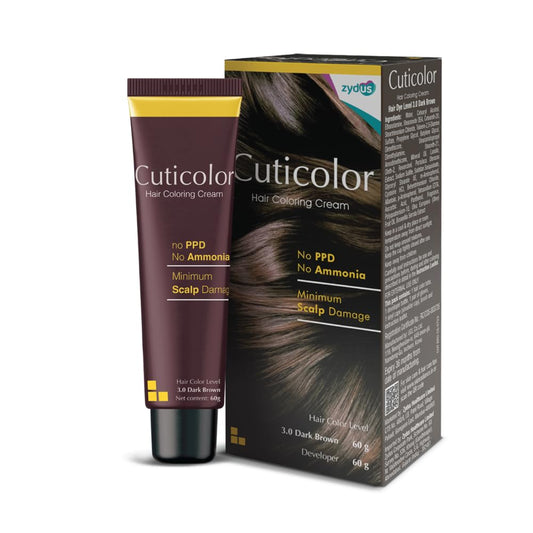 Cuticolor Hair Coloring Cream – Dark Brown 3.0 120g