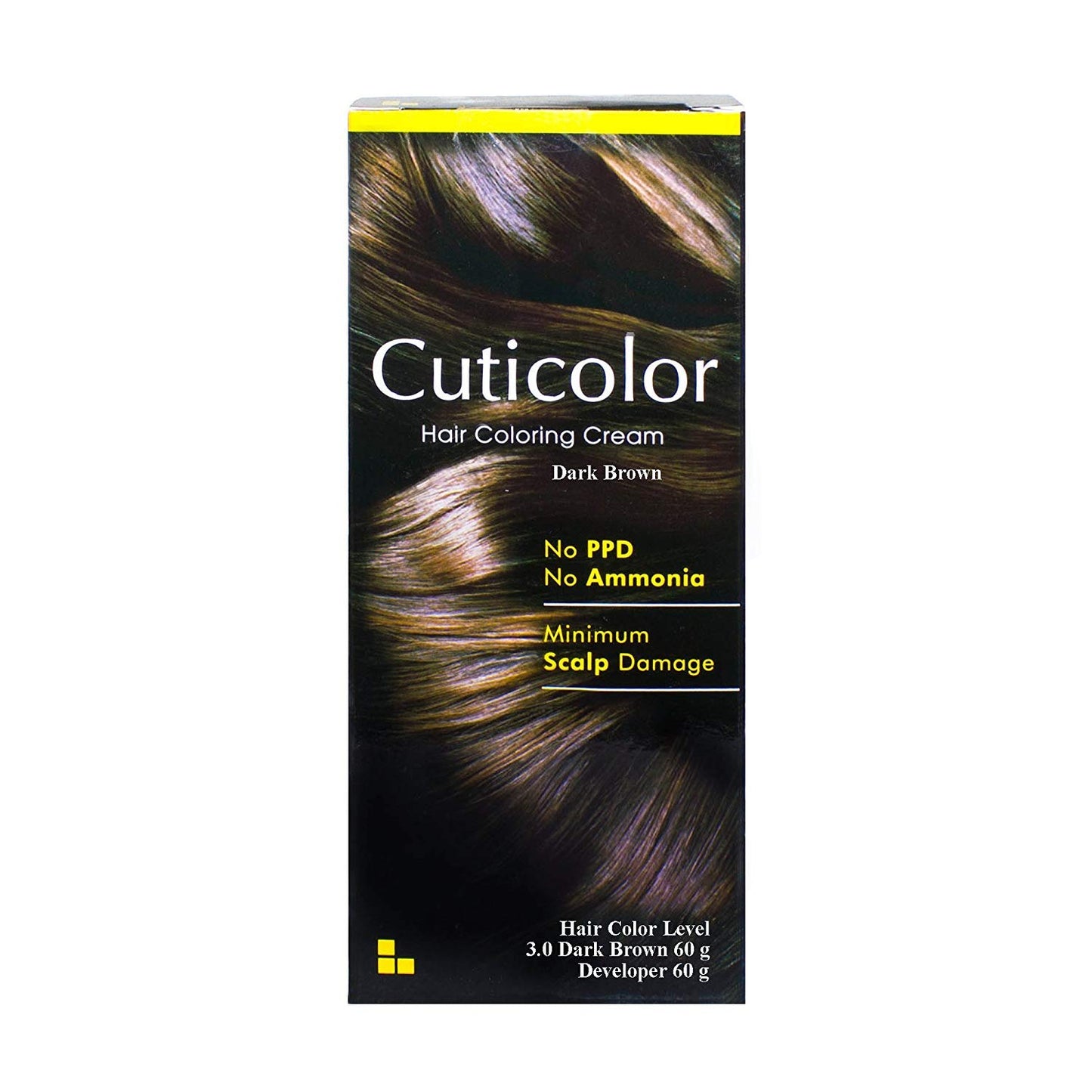 Cuticolor Hair Coloring Cream – Dark Brown 3.0 120g