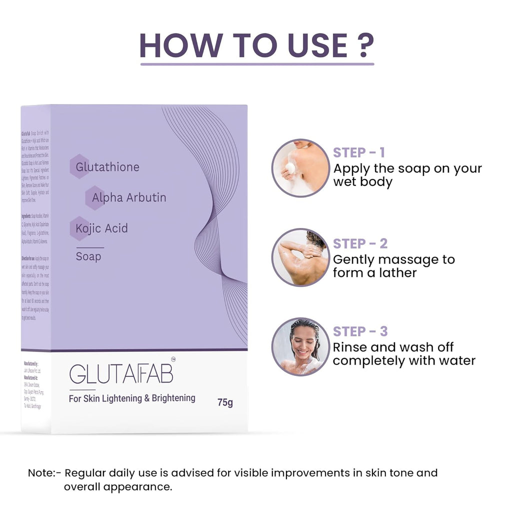 Glutafab Skin Brightening Soap 75Gm (pack 3)