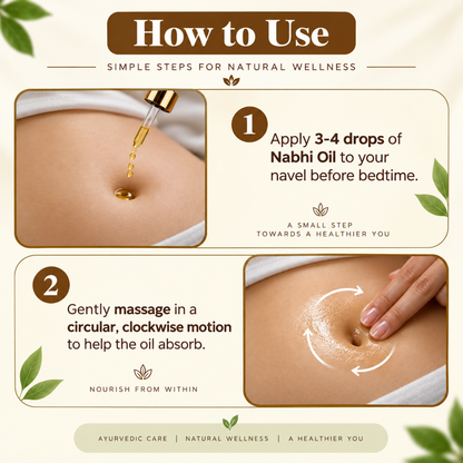 Nabhi Oil for Weight Management & Body Detox 30ml | Ayurvedic Herbal Belly Button Oil | Supports Digestive Wellness, Metabolism Balance, Relaxation & Daily Self-Care for Men & Women, 30 ML