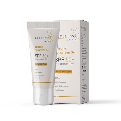 Raybless Gold Silicone Sunscreen Gel SPF 50+ PA+++ (60gm)
