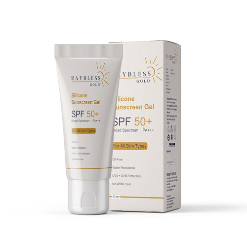 Raybless Gold Silicone Sunscreen Gel SPF 50+ PA+++ (60gm)