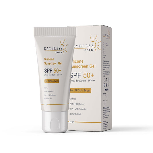 Raybless Gold Silicone Sunscreen Gel SPF 50+ PA+++ (60gm)