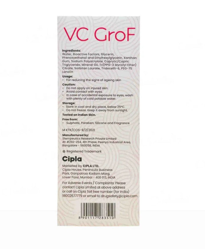 VC GroF Cellglow Liquid 30g – Anti-Ageing &amp; Hydration Serum