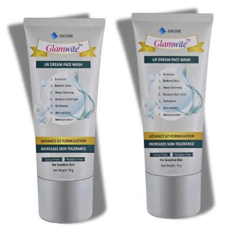 Glamwite Brightening Face Wash 70g – Daily Fairness Cleanser (2 Units)