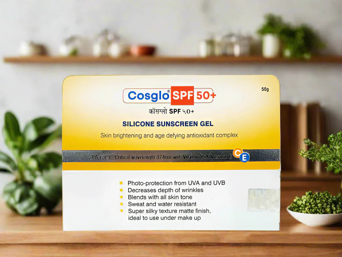 Cosglo SPF 50+ PA+++ Sunscreen Gel (50g)