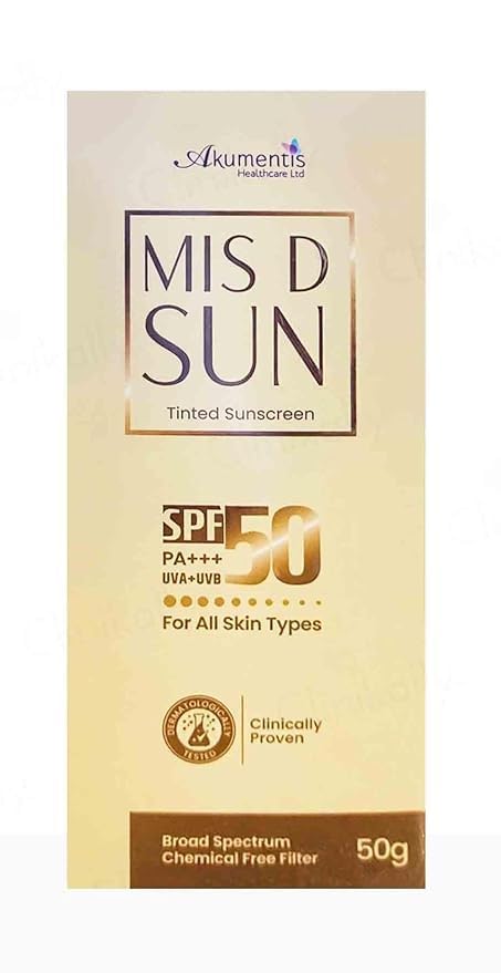 MIS D SUN Tinted Sunscreen SPF 50 PA+++ (50g)