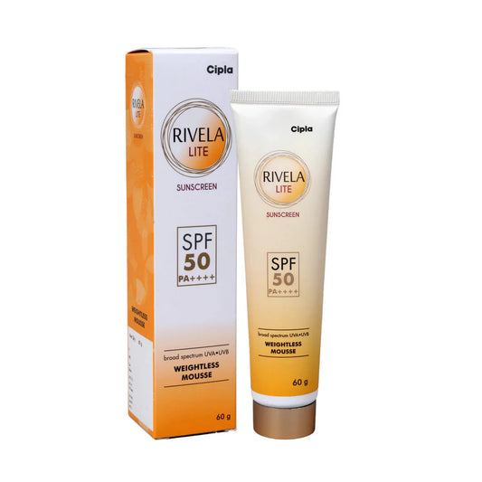 Rivala Lite Sunscreen SPF 50 PA++++, Weightless Mousse 60g