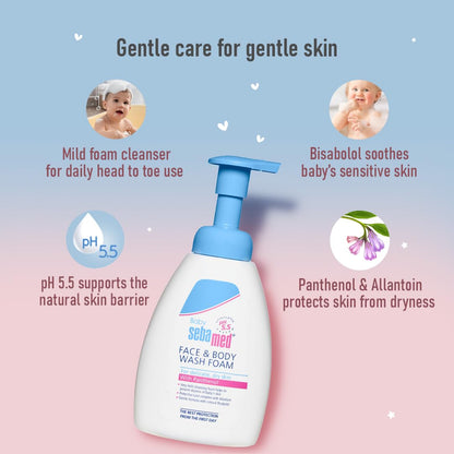 Sebamed Baby Face & Body Wash Foam 400ml