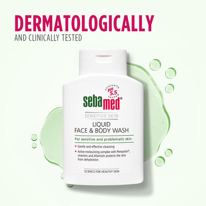 Sebamed Sensitive Skin Liquid Face & Body Wash 200ml