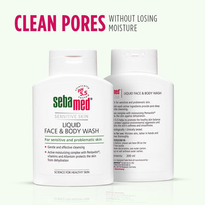 Sebamed Sensitive Skin Liquid Face & Body Wash 200ml