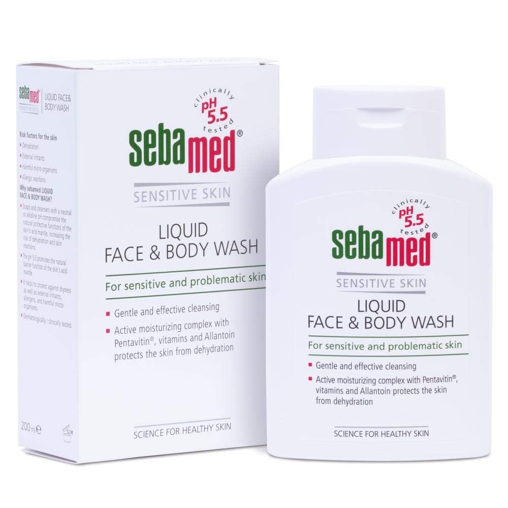 Sebamed Sensitive Skin Liquid Face & Body Wash 200ml