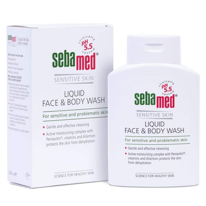 Sebamed Sensitive Skin Liquid Face & Body Wash 200ml