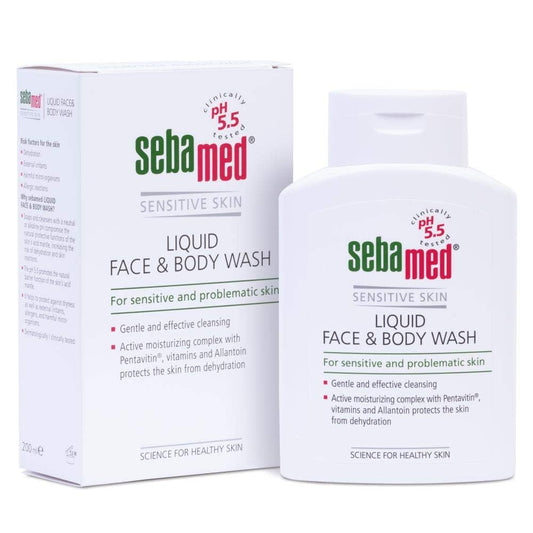 Sebamed Sensitive Skin Liquid Face & Body Wash 200ml